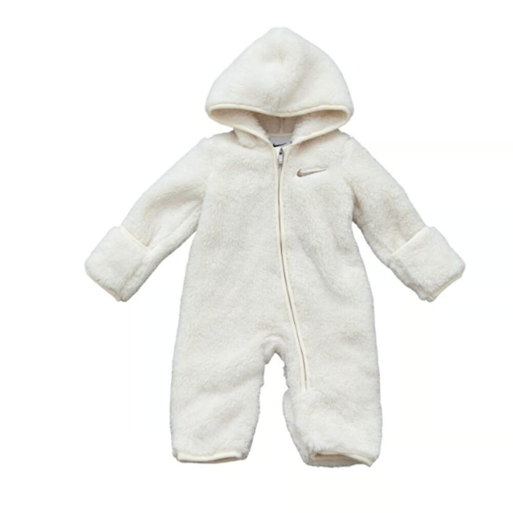 Nike Baby Ivory Sherpa Hooded Coverall Size 6M